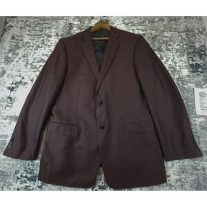 Versace Collection Men's Red Black Two Tone US 46 EU 56 Silk Wool‎ Blend Blazer